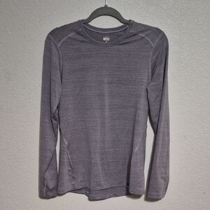 REI Women's Heathered Purple Long Sleeve Warm Gear Tee
